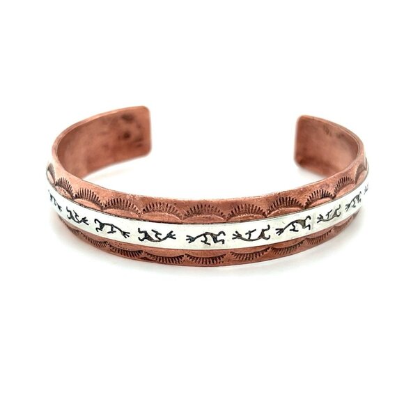 Signed Sterling Skeets Cuff - Picture 1 of 6